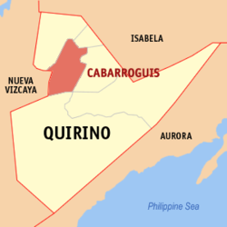 Cabarroguis town in Quirino (Wikipedia maps)