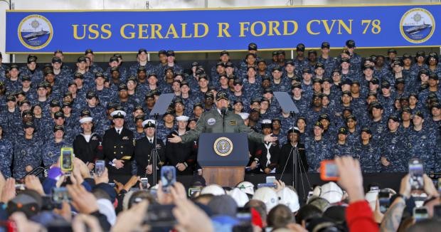 Donald Trump - USS Gerald R. Ford - 2 March 2017