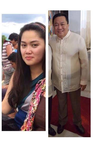 The alleged other woman:  Jennifer Maliwanag Vicencio (left) and Speaker Pantaleon Alvarez (Contributed photos)