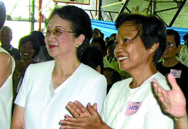 Then Sen. Leticia Ramos-Shahani (right) with then President Corazon Aquino. —INQUIRER FILE PHOTO