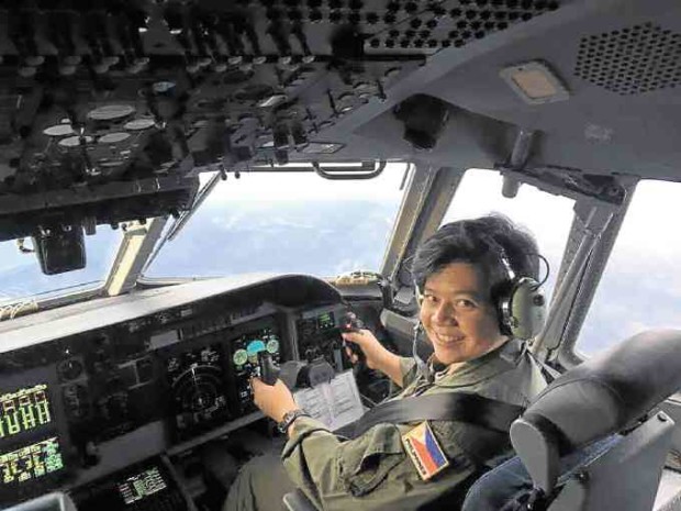 Lt. Col. Busto as copilot flying the C-295 aircraft —CONTRIBUTED PHOTO