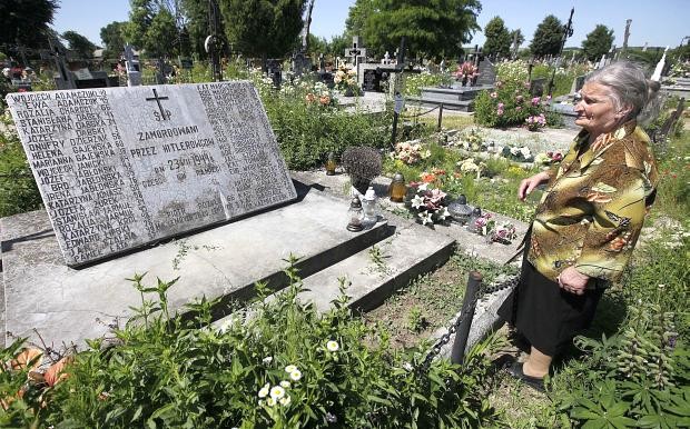 Mass grave of Nazi victims in Chlaniow in Poland - 19 June 2013
