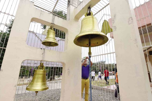 Bells salvaged from the old church are now on display at St. Andrew’s Church. —WILLIE LOMIBAO 