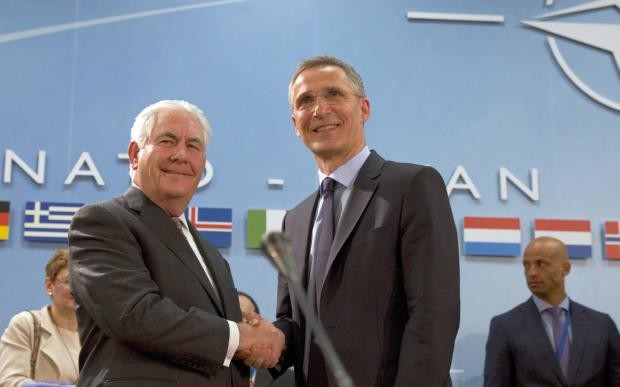 Rex Tillerson and Jens Stoltenberg - NATO meeting -31 March 2017