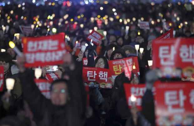 South Koreans protest vs Park Geun Hye - 9 March 2017
