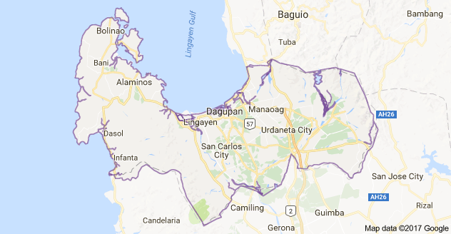 Urdaneta City, Pangasinan (Google maps)