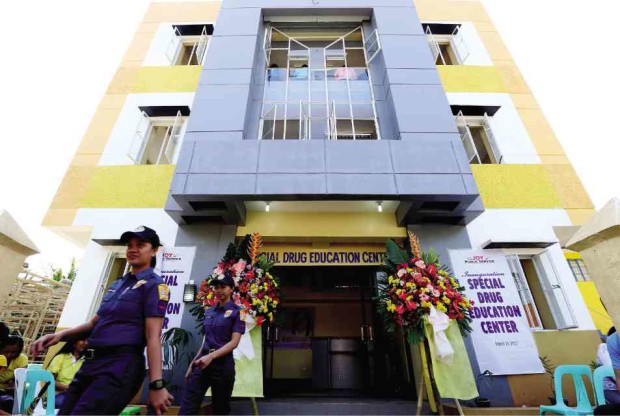 One of the four newly inaugurated Special Anti-illegal Drug Education Centers is on IBP Road, Barangay Batasan Hills.—EDWIN BACASMAS