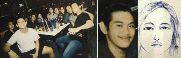 The Quezon City police on Tuesday released a photo—along with a cartographic sketch—of Fritz Mohammed, the primary suspect in the fatal of mauling of Abigail Gino Basas. The photo showed Mohammed drinking with friends who also allegedly took part in the attack on Basas at a bar’s parking lot in the early morning of March 4 —PHOTOS COURTESY OF QCPD
