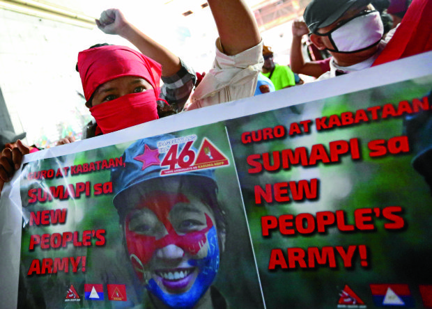 CPP-NPA march in 2017. STORY: Church groups urge peace talks with communists