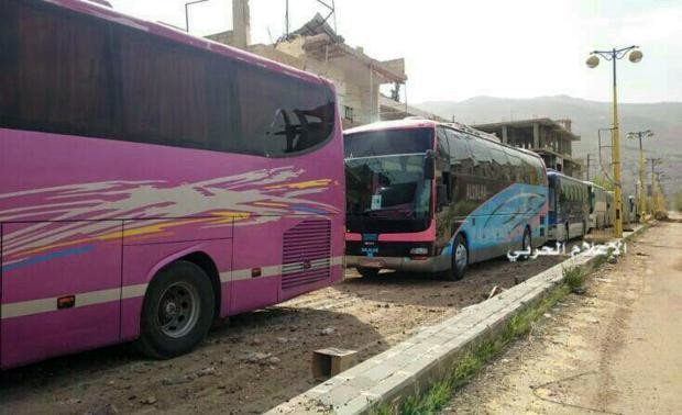 Buses for Syrian evacuees - 12 April 2017