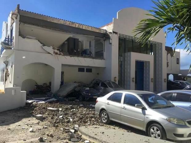 Damaged building in Camp Netanya Resort and Spa in Mabini - 8 April 2017