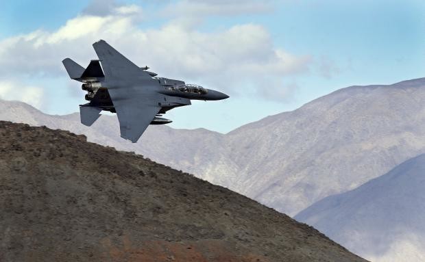 F-15E Strike Eagles flies out of Star Wars Canyon - 27 Feb 2017