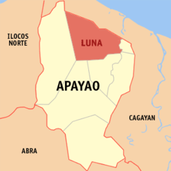 Luna town in Apayao (Wikipedia maps)
