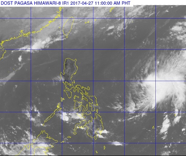 Tropical Storm 'Dante' can be seen on the right of this satellite image. PAGASA PHOTO