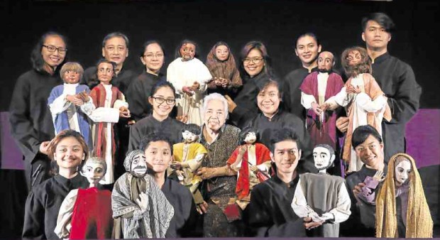A family affair, Teatro Mulat ng Pilipinas, headed by 87-year-old Amelia Lapeña-Bonifacio, has been mounting a Passion play in puppetry for the last 33 years.—PHOTOS BY JHESSETO. ENANO