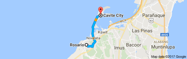 Rosario town in Cavite (Google maps)