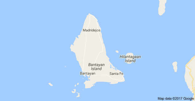 Sta. Fe town on Bantayan Island in Cebu (Google maps)
