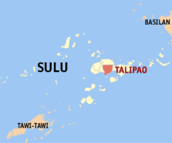 Taliplao town in Sulu (Wikipedia maps)