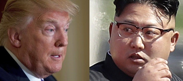 US President Donald Trump told North Korean Leader Kim Jong-Un to 'behave' amid rising tensions between their two countries over Pyongyang's nuclear ambitions. AFP/AP 
