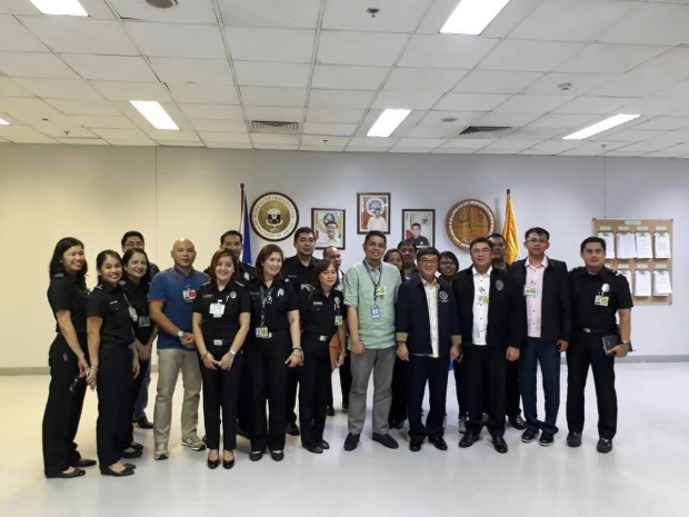 Justice Sec. Vitaliano Aguirre visits Bureau of Immigration officials to conduct a dialogue with them regarding their work grievances and preparations for the Holy Week exodus. PHOTO FROM DOJ