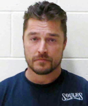 This Tuesday, April 25, 2017, photo provided by the Buchanan County Sheriff's Office in Independence, Iowa, shows Chris Soules, former star of ABC's "The Bachelor," after being booked early Tuesday after his arrest on a charge of leaving the scene of a fatal accident near Arlington, Iowa. (Buchanan County Sheriff's Office via AP)