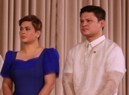 Davao City Mayor Sara Duterte and Vice Mayor Paolo Duterte (Malacañang pool photo)