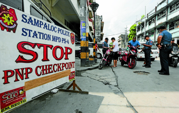 As election fever rises, PNP starts setting up checkpoints
