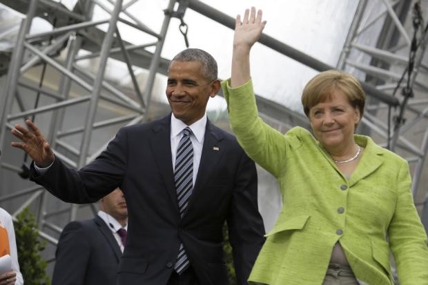 Barack Obama and Angela Merkely - Berlin - 25 May 2017