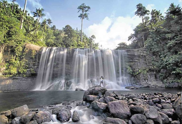 Visitors who venture into Baganga town in Davao Oriental province are rewarded with a refreshing sight of Curtain Falls in Campawan village. —EDEN JHAN LICAYAN