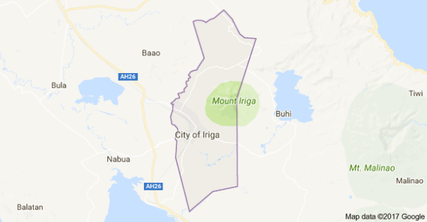 Iriga City in Camarines Sur (Google maps)