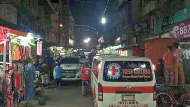 Red Cross ambulance at Quiapo blast site - 6 May 2017