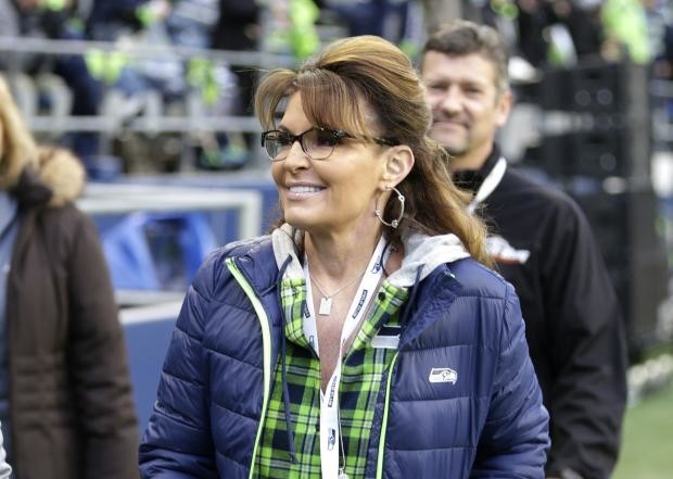 Sarah Palin - football game - Seattle Seahawks vs Los Angeles Rams - 15 Dec 2016