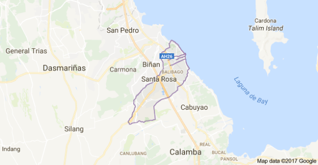 Sta. Rosa City, Laguna (Google maps)
