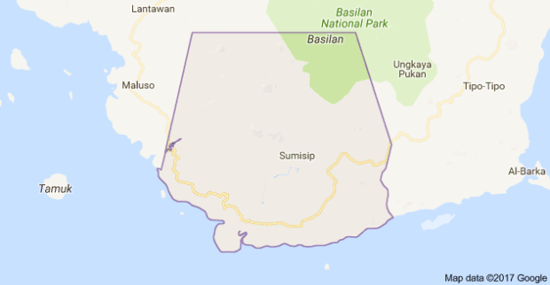 Sumisip town in Basilan (Google maps)