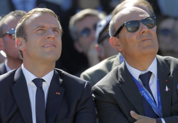 Emmanuel Macron and Eric Trappier - Paris Air Show - 19 June 2017