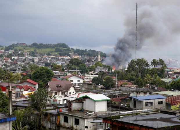 Fire after Marawi airstrikes