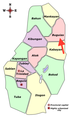 Buguias Kabayan Benguet Labelled Map Wikipedia Maps Copy 