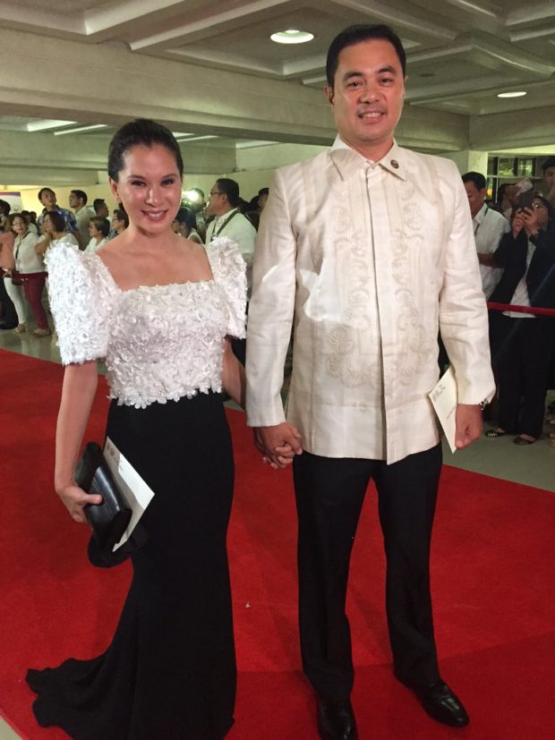 Makati Rep Monsour Del Rosario with wife