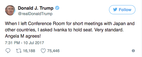 Donald Trump, Twitter, G20 Summit
