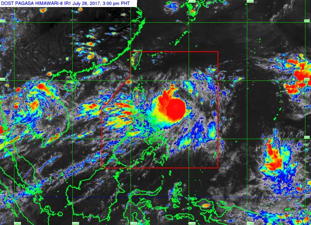 Tropical Storm Gorio - Pagasa satellite image - 3 p.m. of 26 July 2017