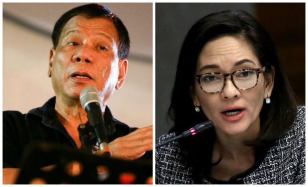 Hontiveros dares Duterte: Follow the ‘Bawal Bastos’ law