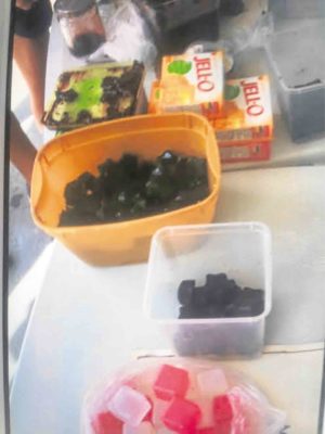 Some of the ingredients being used for marijuana candies. —PHOTO COURTESY OF LAGUNA PNP