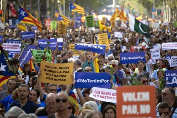 Barcelona anti-terrorism demonstration - 26 August 2017