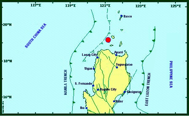 Earthquake Philippines Cagayan Phivolcs