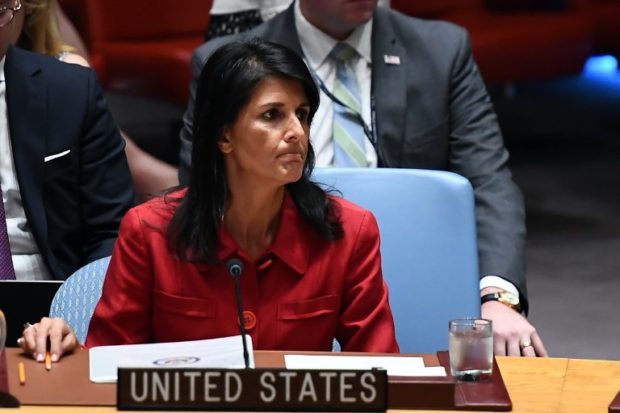 United Nations Security Council Meeting on North Korea US Ambassador to the United Nations Nikki Haley