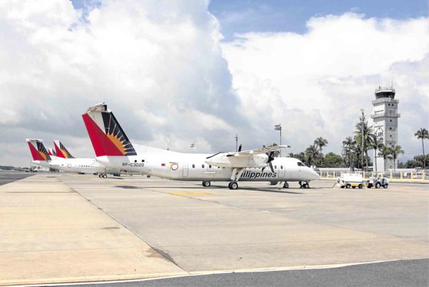 Passenger jets parked at Clark International Airport, which had been built by US forces to accommodate fighter jets and heavy-duty planes —PHOTO COURTESY OF CIAC