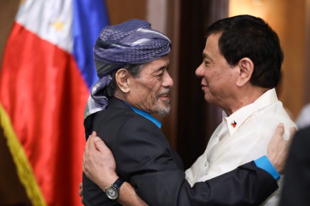 Duterte praying Misuari will be 'enlightened' to settle issues with MNLF
