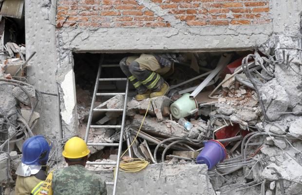 Damaged apartment in Lindavista in Mexico - 20 Sept 2017