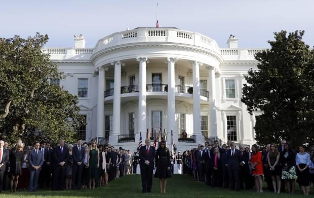 Donald and Melania Trump - White House - 11 Sept 2017