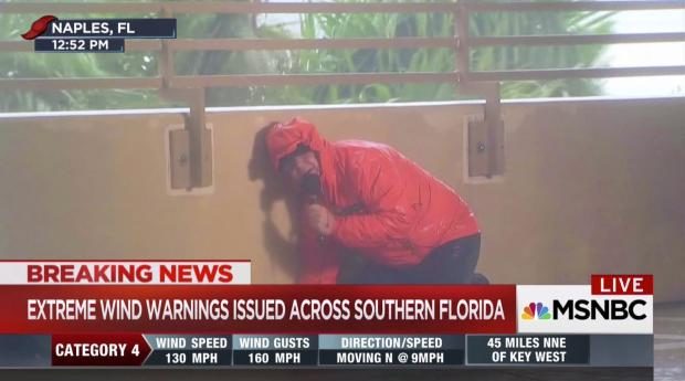 Kerry Sanders covering Hurricane Irma - 10 Sept 2017